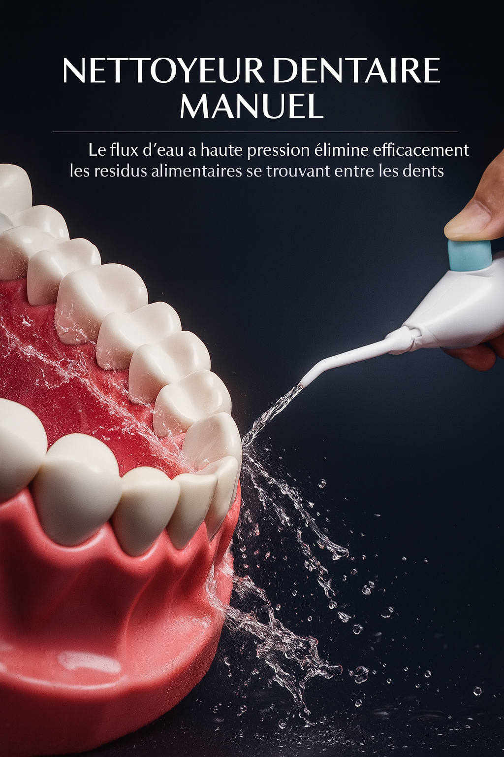 Manual Dental Water Flosser – High-Pressure Interdental Cleaning, Painless